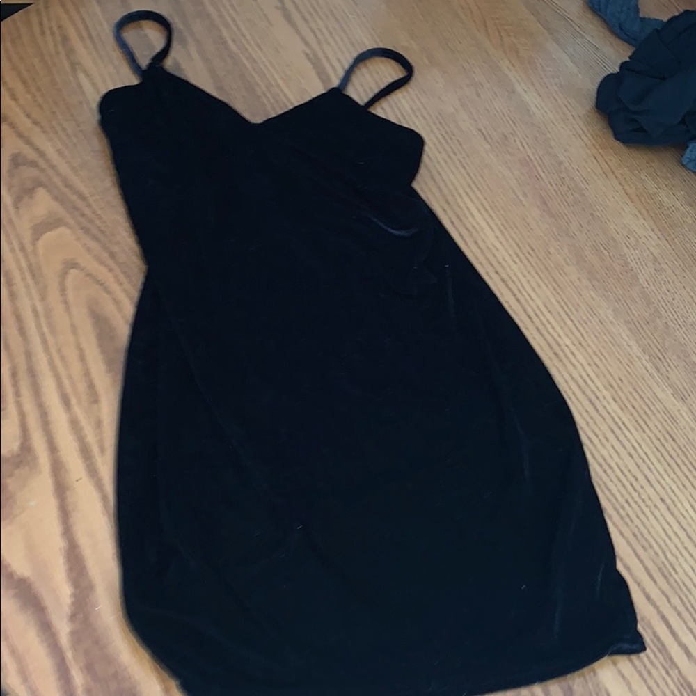 Black velvet dress